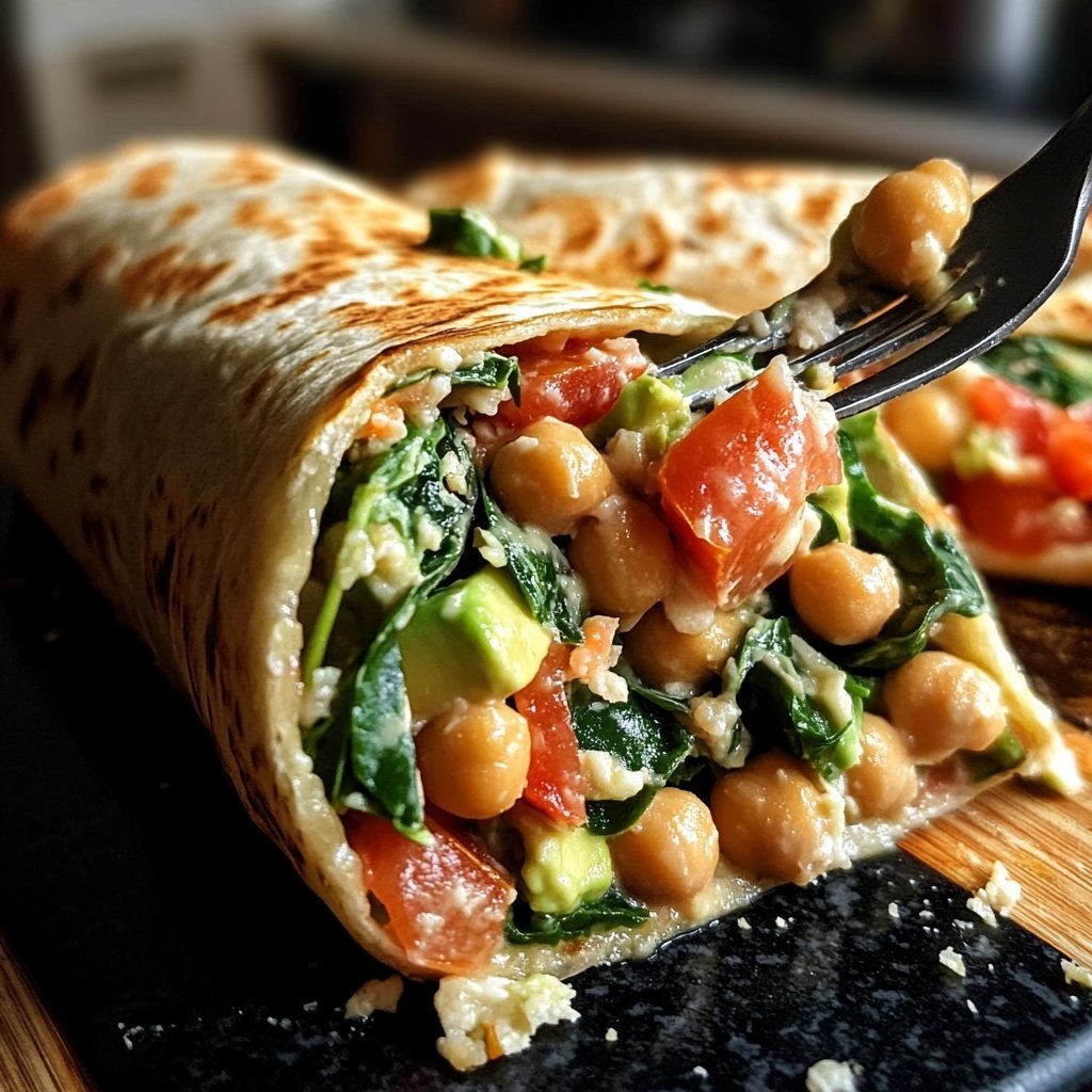 Healthy Lunch Chickpea Wraps