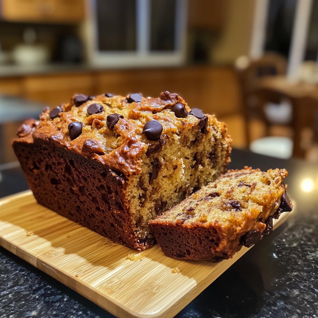 Banana Bread with Chocolate Chips Recipe