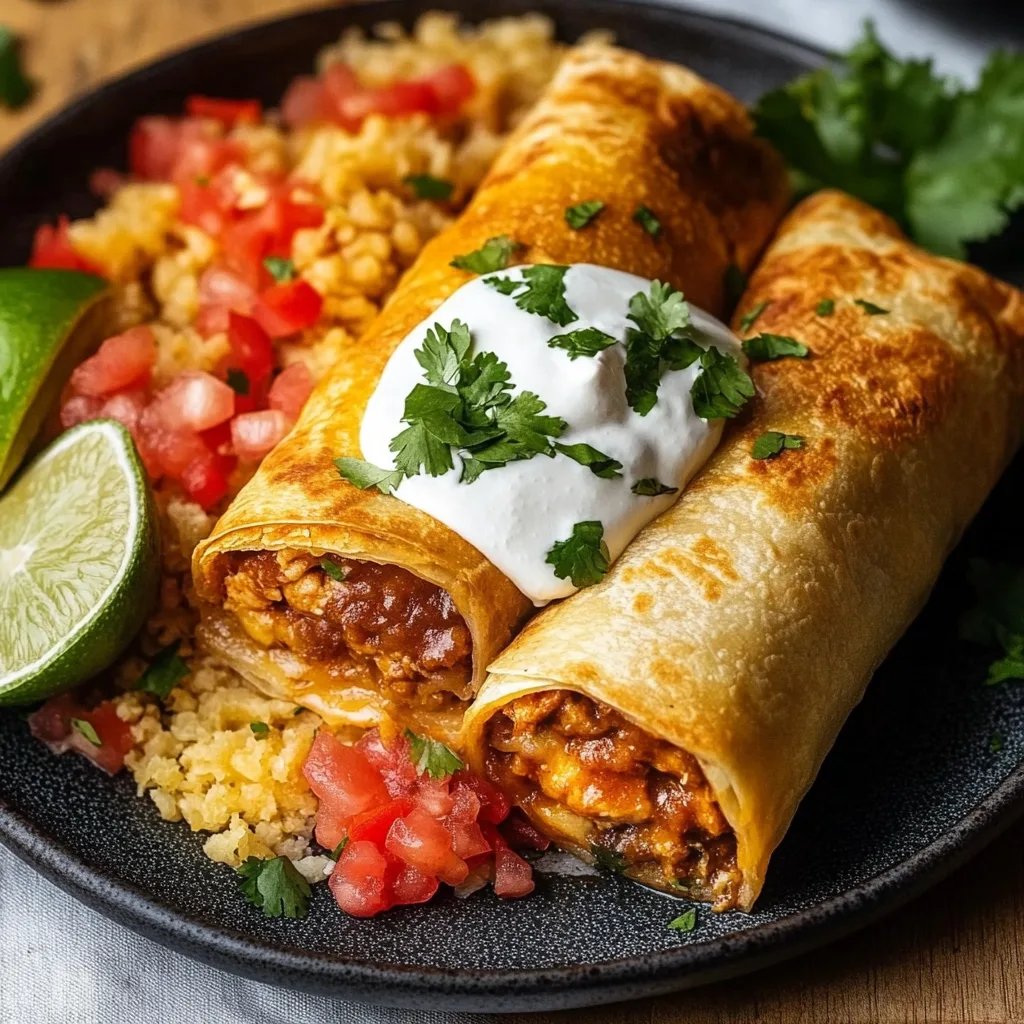 Delicious Chicken Chimichangas