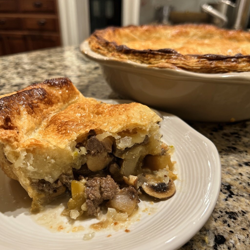 Comfort Food Beef and Mushroom Pot Pie
