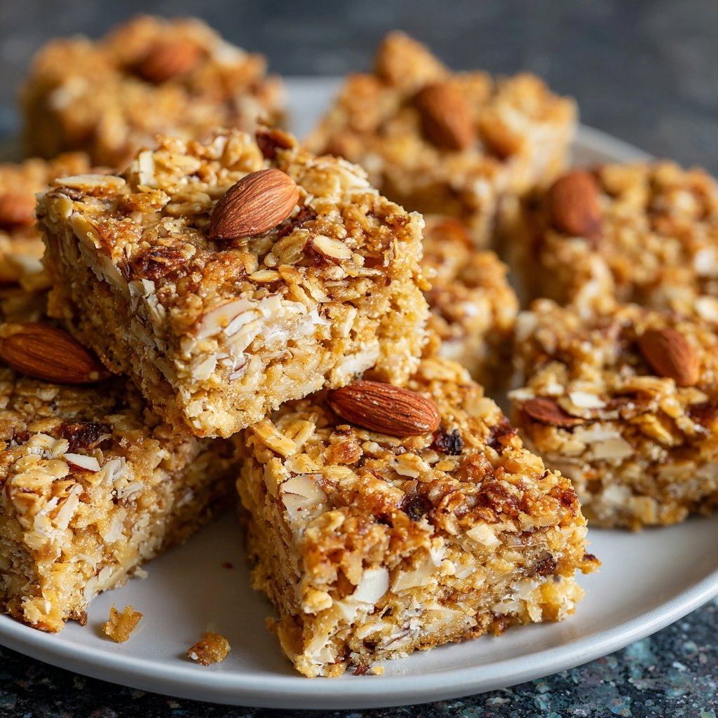 Vanilla Almond Oat Breakfast Squares