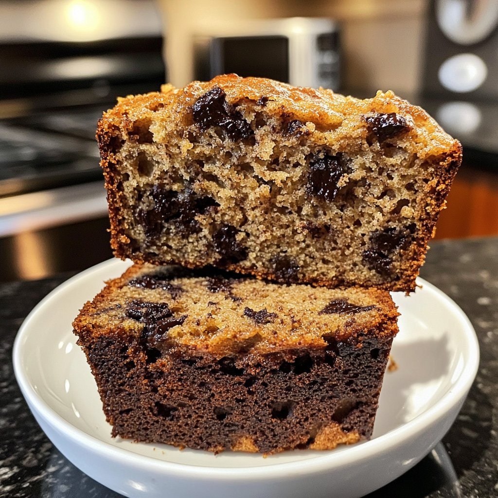 Banana Bread with Dark Chocolate Chunks Recipe