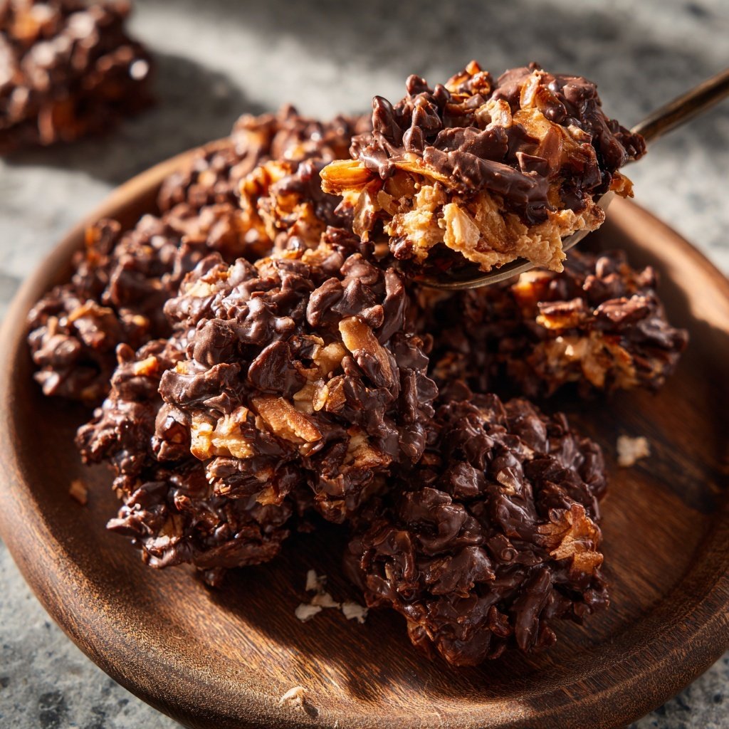 Chocolate Coconut Peanut Clusters