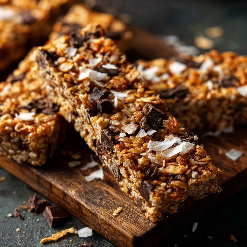 Chocolate Coconut Granola Bars