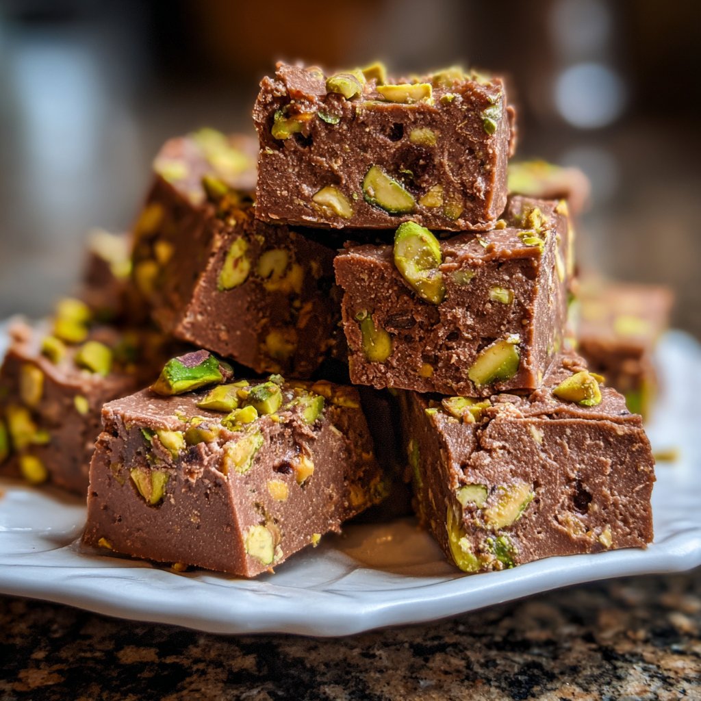 Chocolate Pistachio Fudge