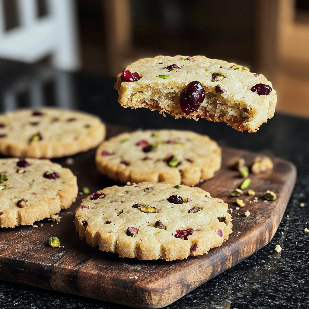 Delicious Holiday Treat: Cranberry Pistachio Shortbread Cookies