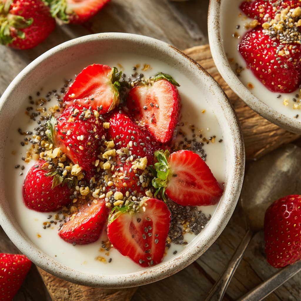 Strawberry Yogurt Chia Bowls