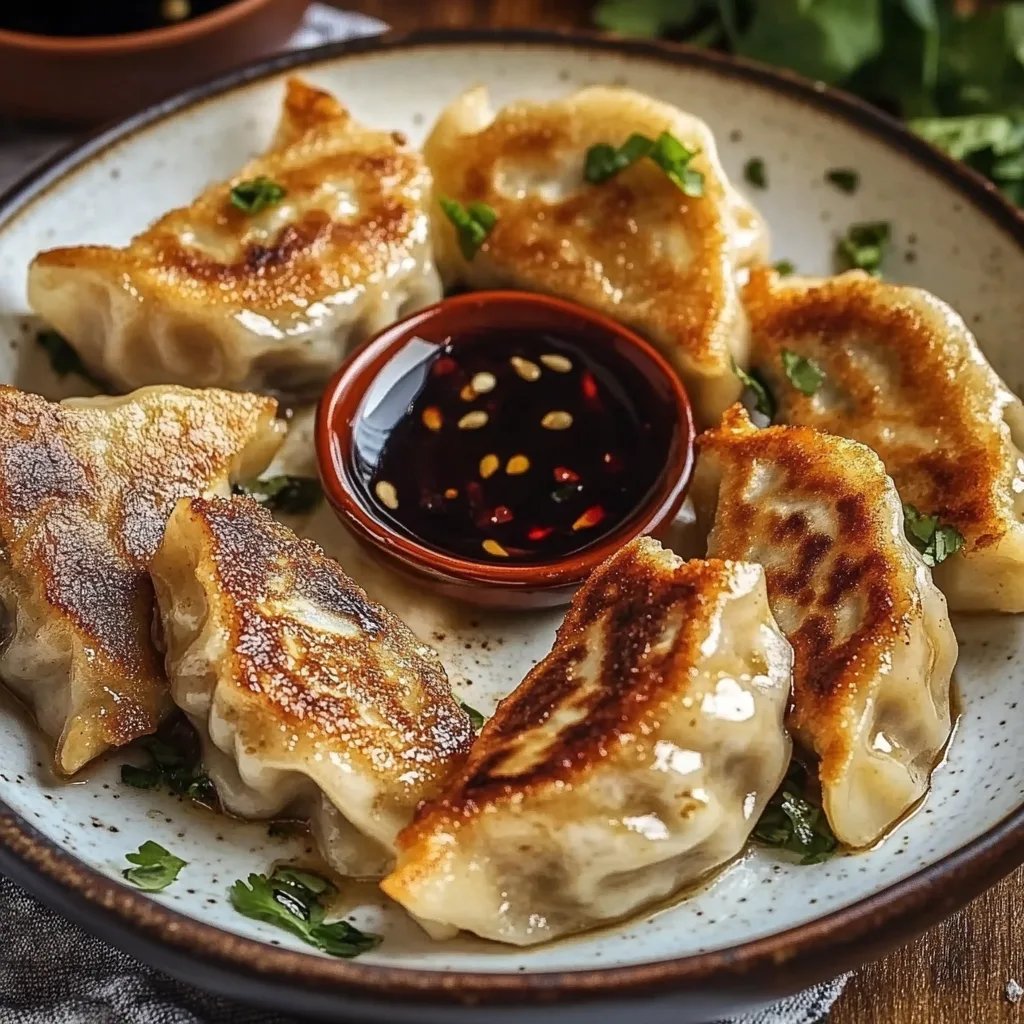 Crispy & Juicy Pan-Fried Chicken Dumplings