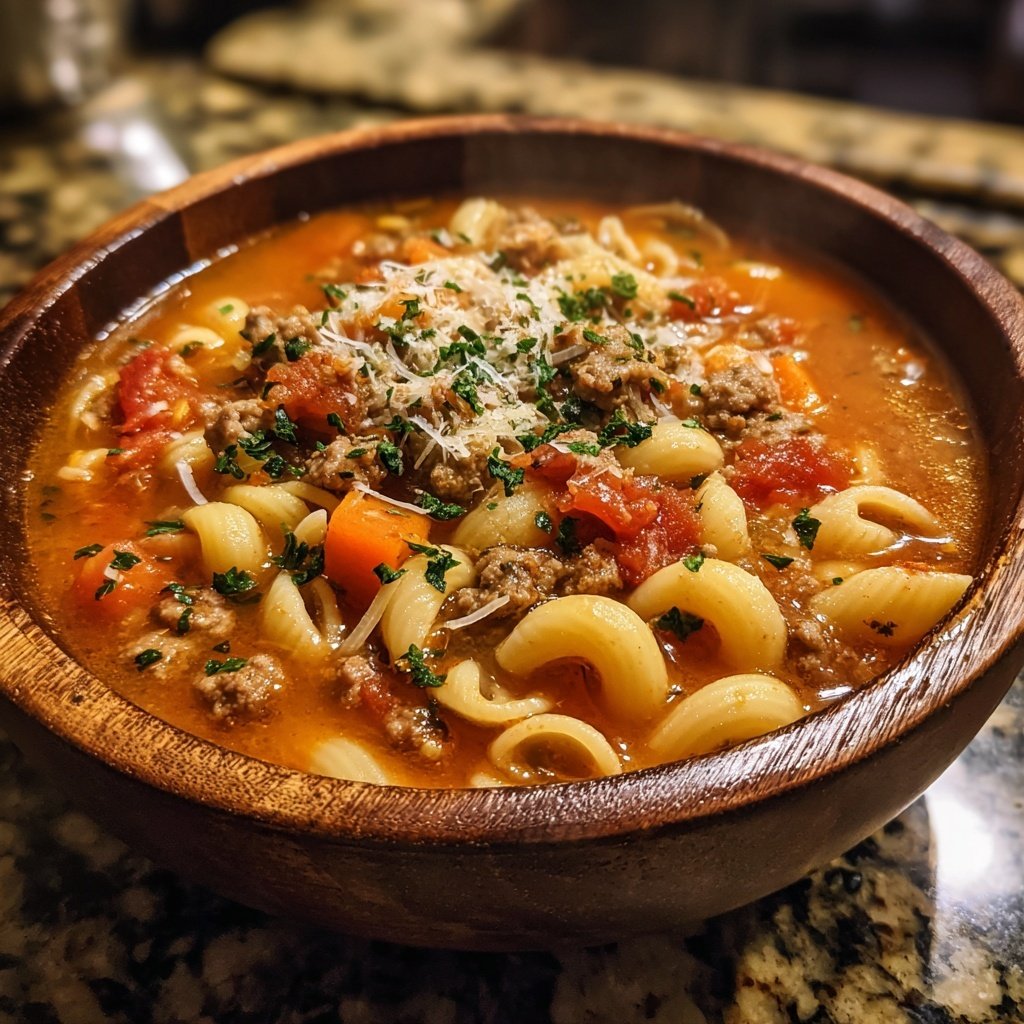 Italian Sausage Pasta Soup