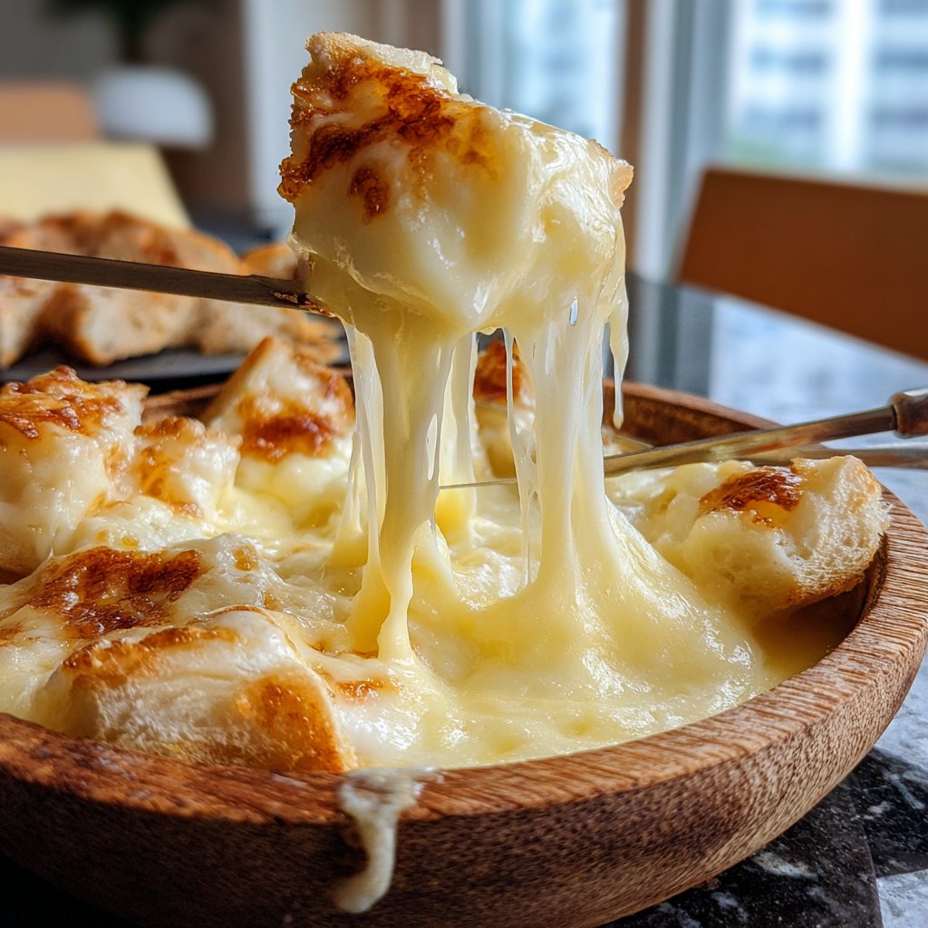 Fondue with Swiss Cheese and Kirsch