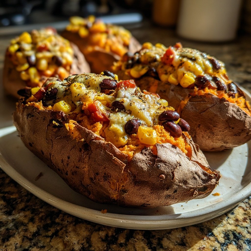 Valentine Dinner Stuffed Sweet Potatoes
