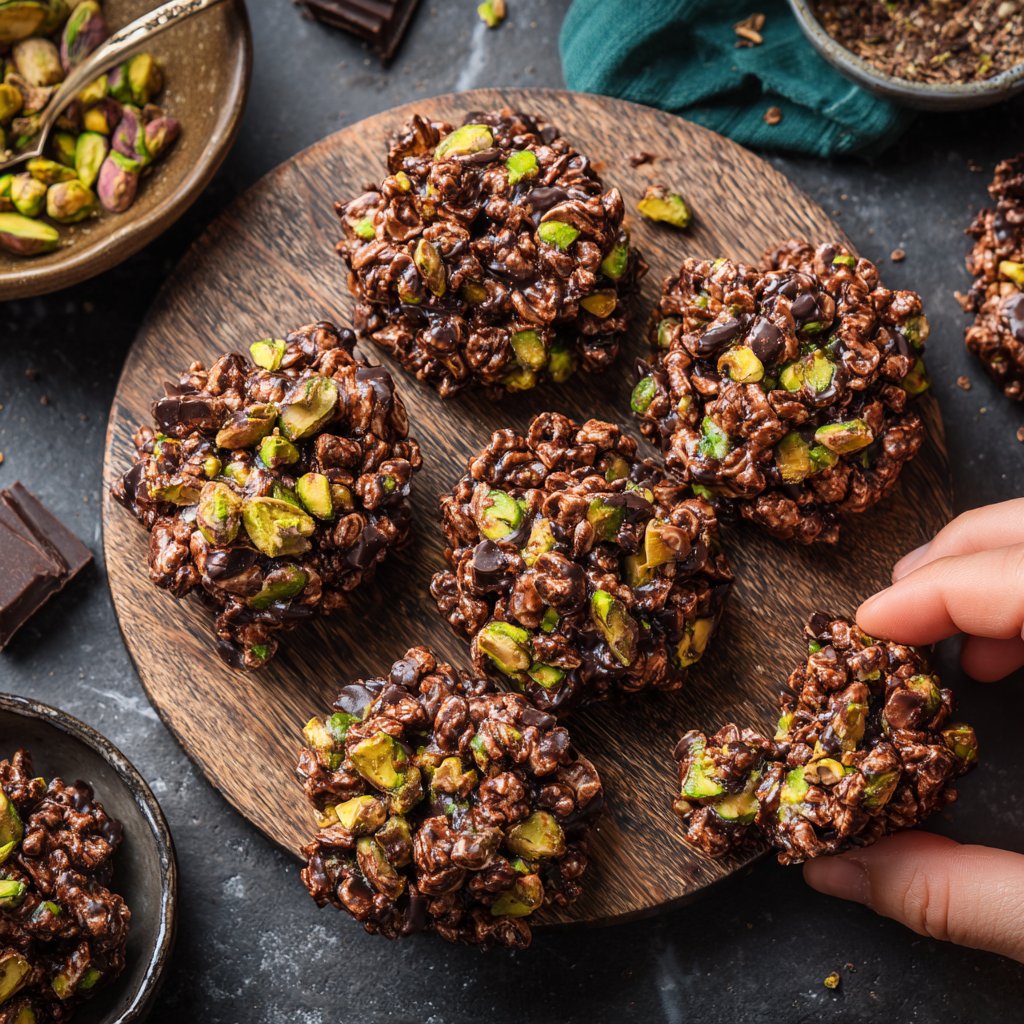 Chocolate Pistachio Snack Clusters