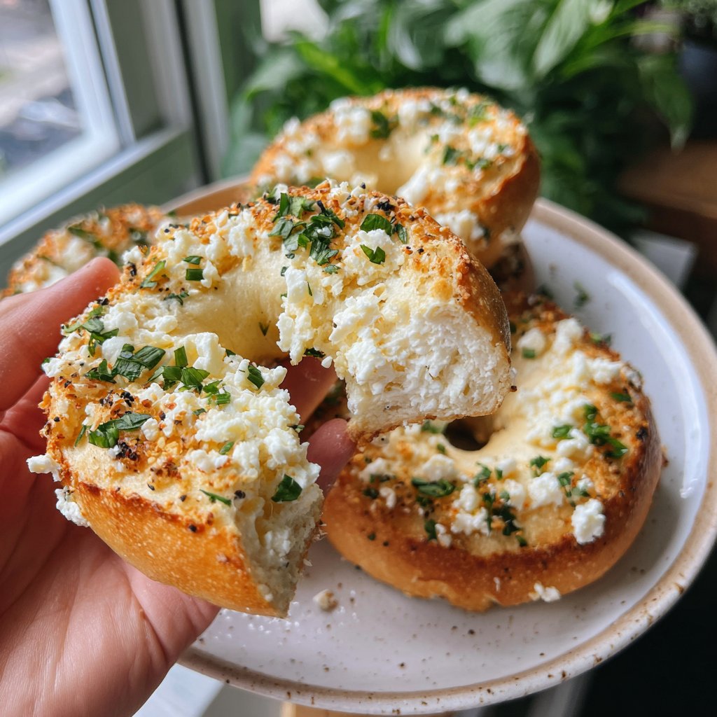 Protein Bagels With Cottage Cheese