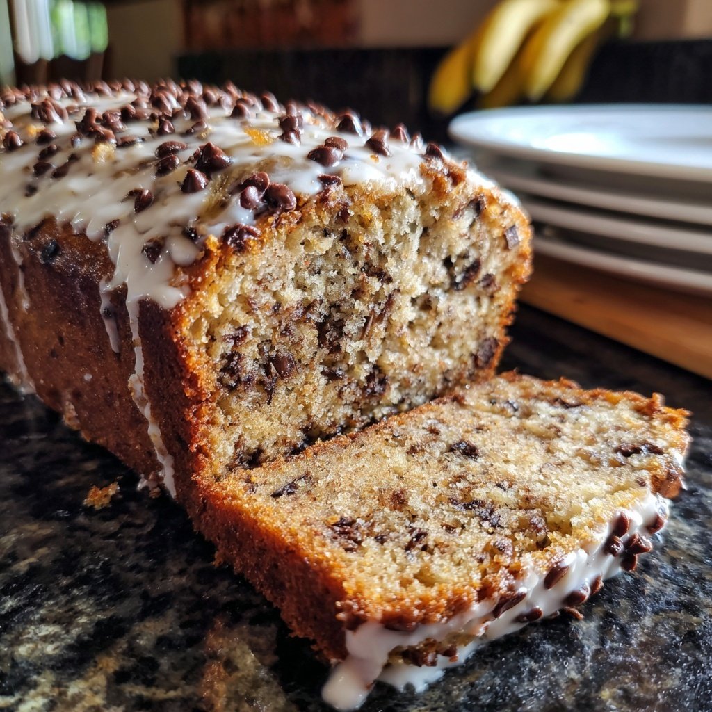 Moist Banana Chocolate Chip Cake