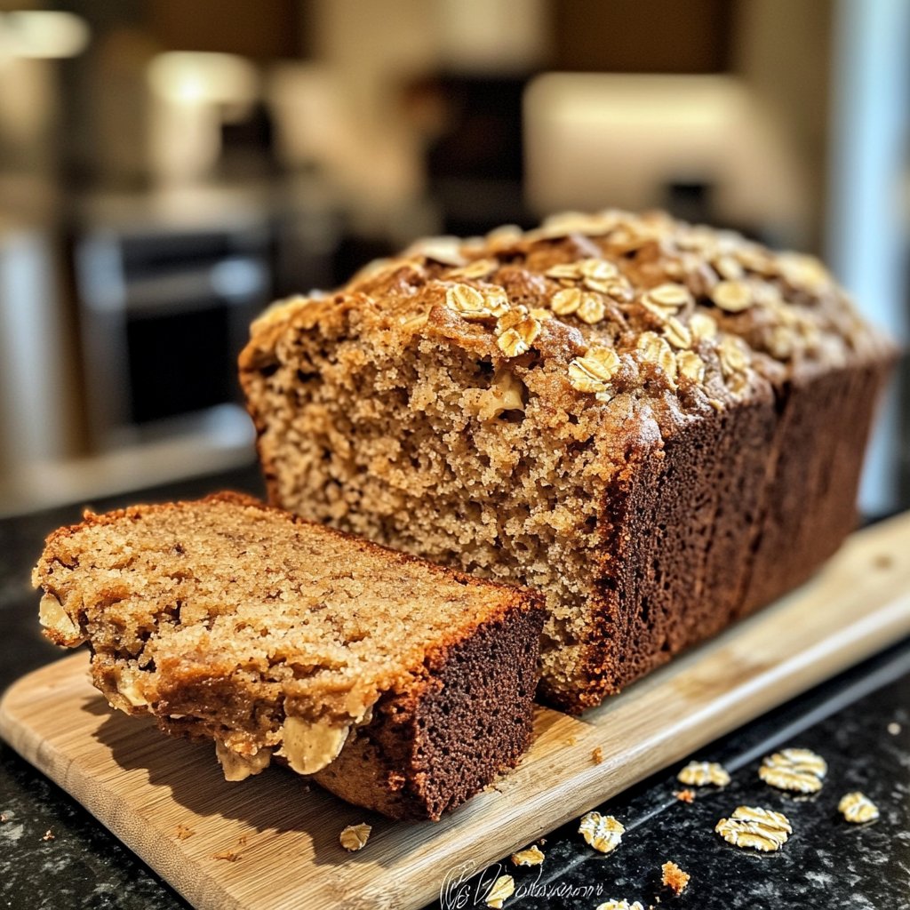 Healthy Banana Bread with Oats Recipe