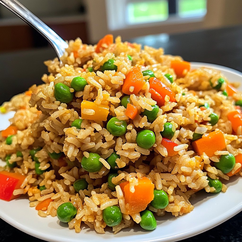 Simple Veggie Fried Rice Lunch