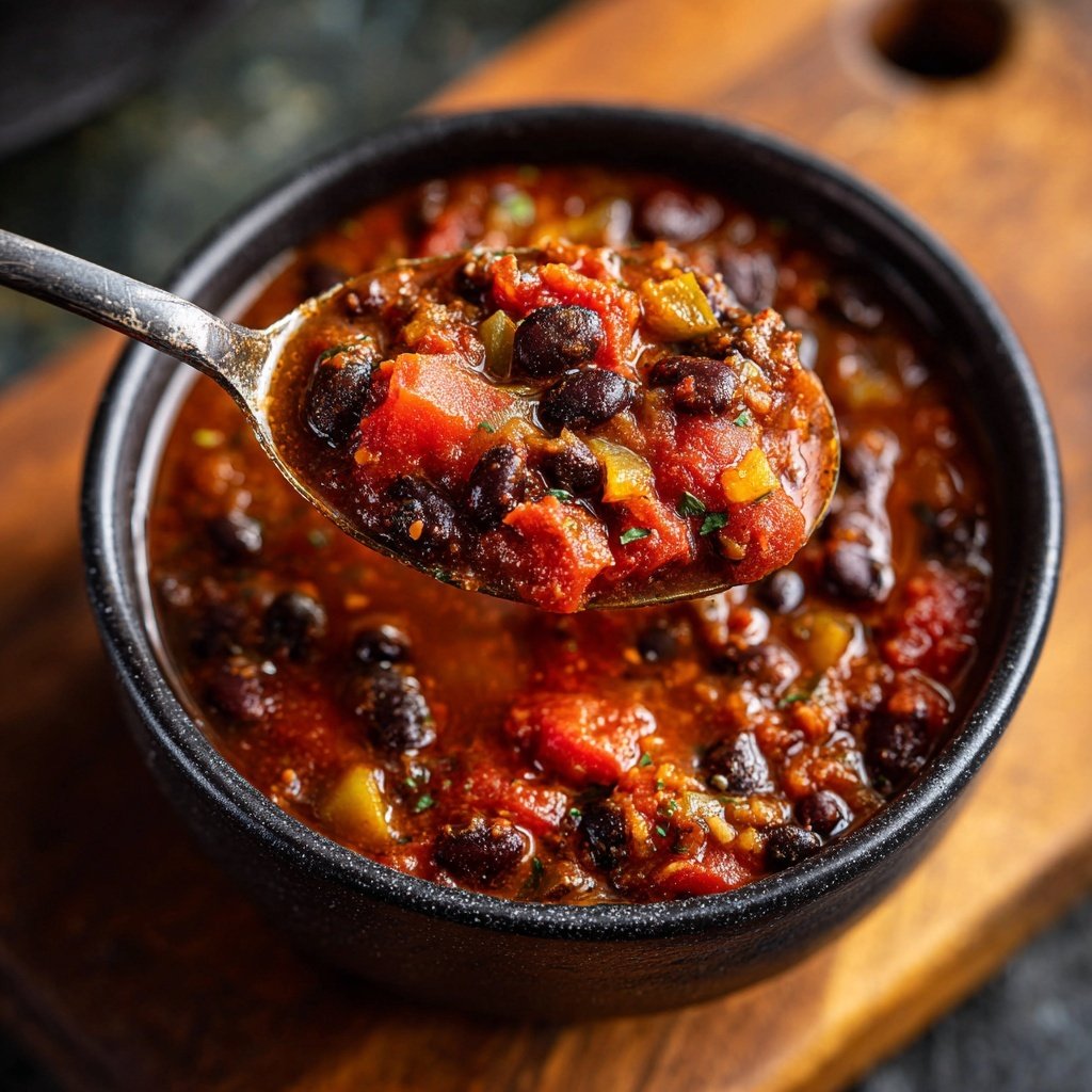 Healthy Crockpot Black Bean Chili