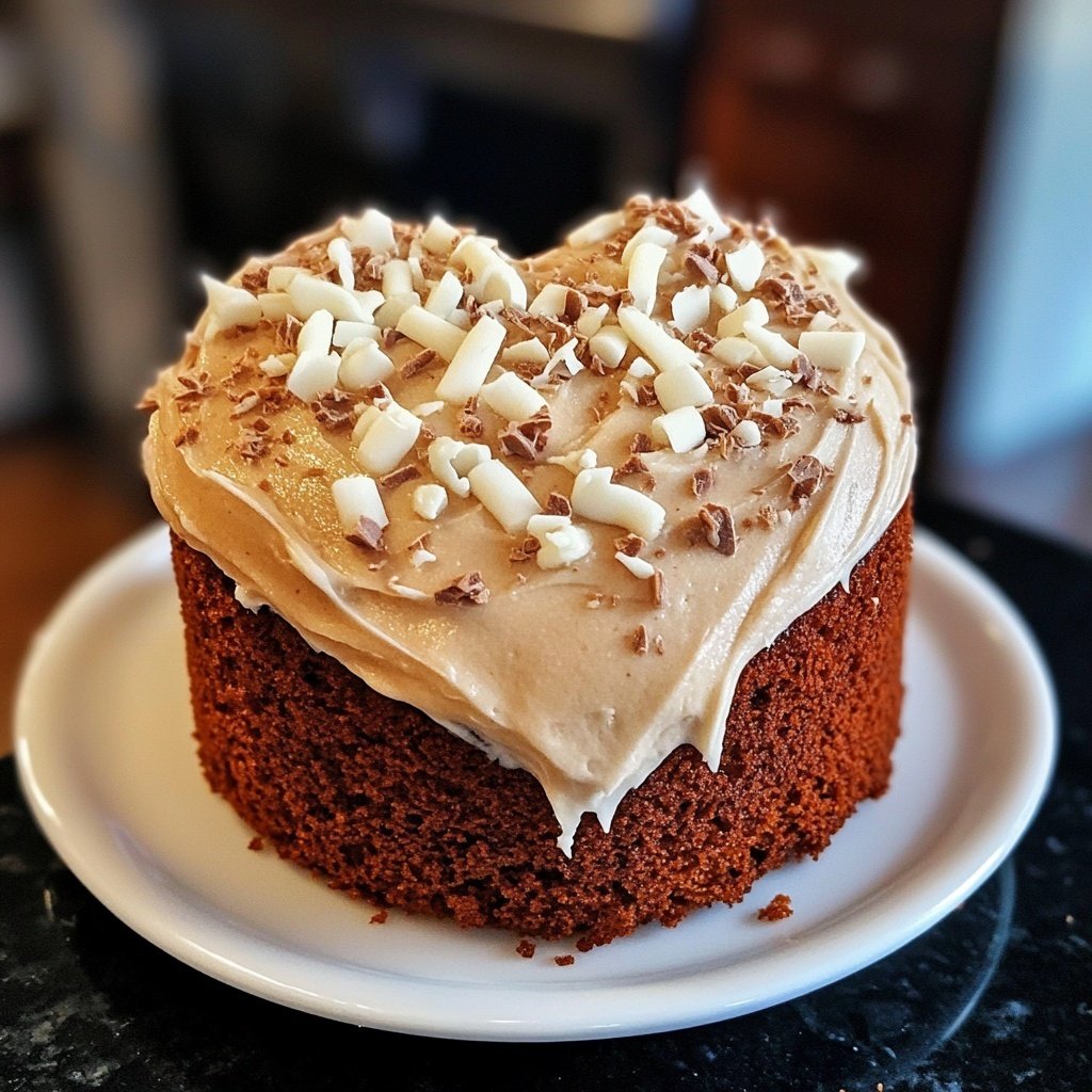 Mini Heart Cake with White Chocolate