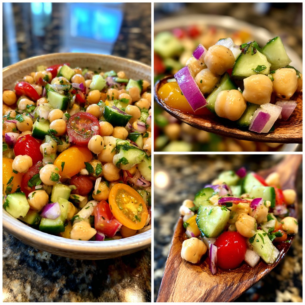 Healthy Mediterranean Chickpea Salad