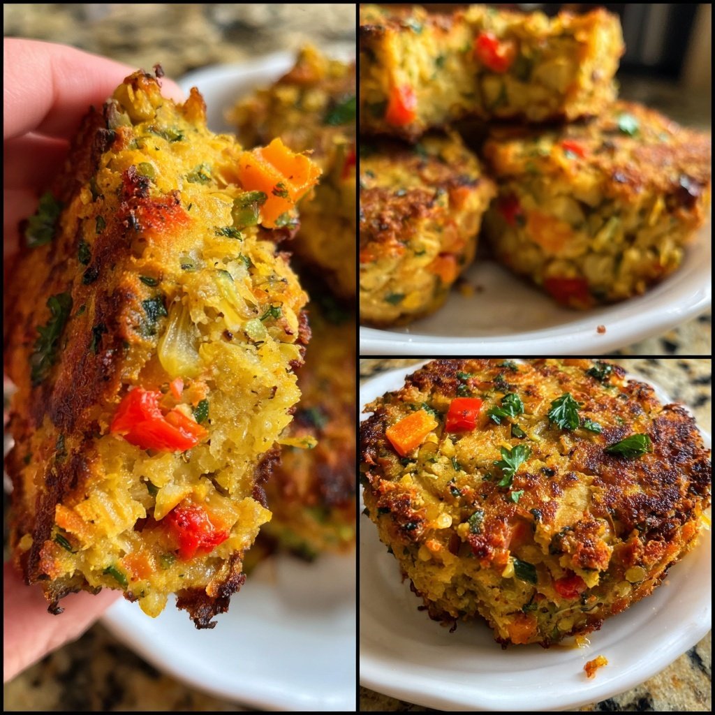 Baked Veggie Lentil Patties