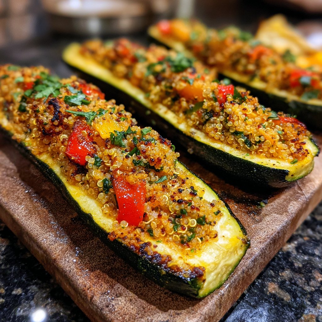Baked Veggie Stuffed Zucchini