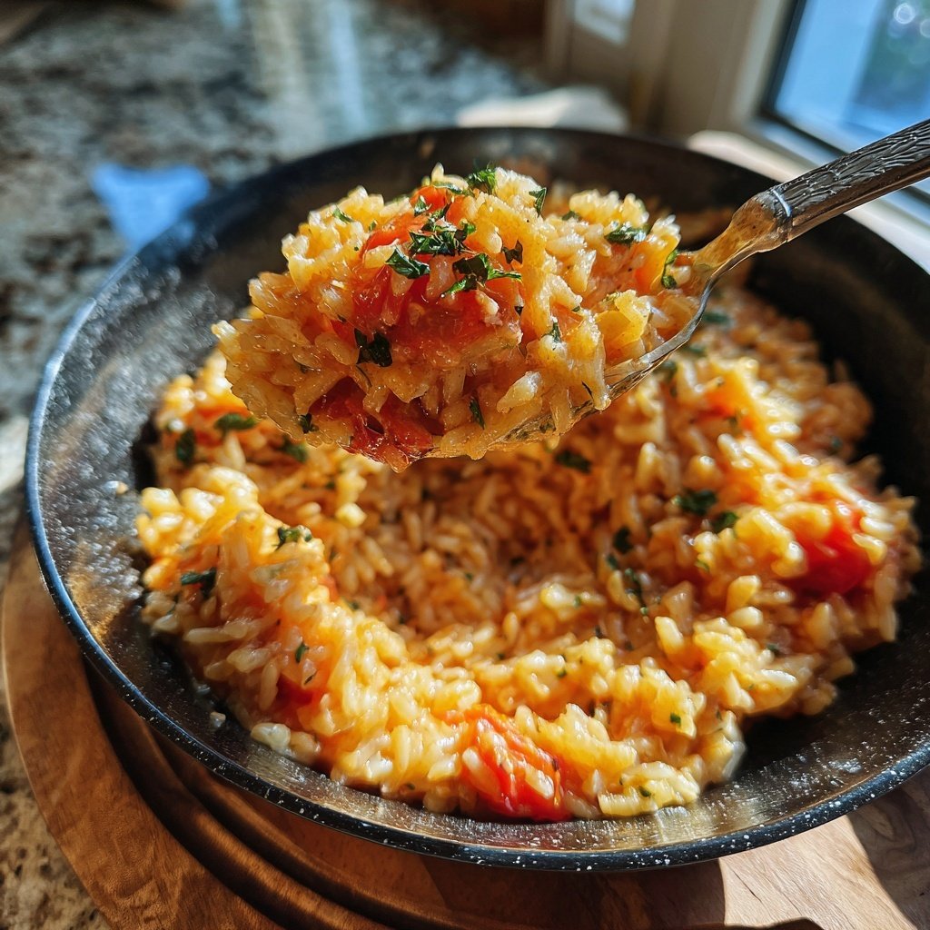 Creamy Garlic Tomato Rice