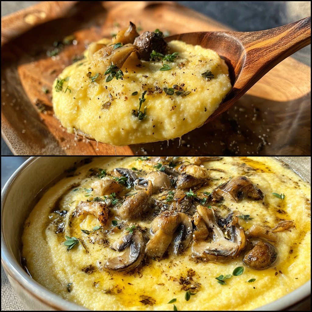 Creamy Polenta with Truffle Mushrooms